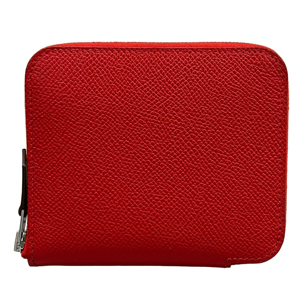 Hermes Coin Case Azap Compact Silk in le Juradu Blue Hydra Zip Around Silver