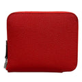 Hermes Coin Case Azap Compact Silk in le Juradu Blue Hydra Zip Around Silver