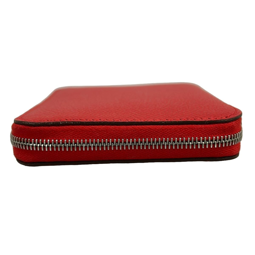 Hermes Coin Case Azap Compact Silk in le Juradu Blue Hydra Zip Around Silver — view 8