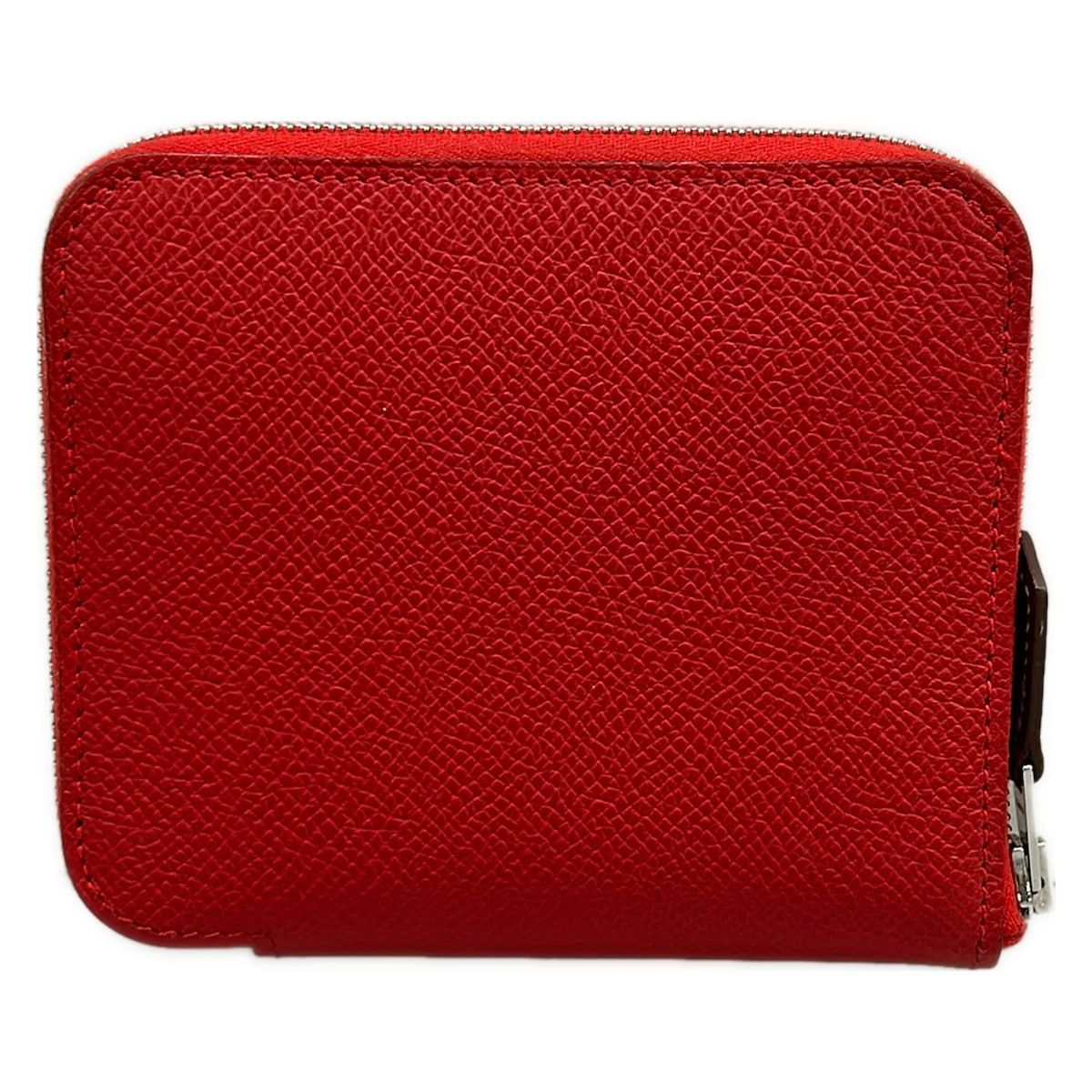Hermes Coin Case Azap Compact Silk in le Juradu Blue Hydra Zip Around Silver — view 2