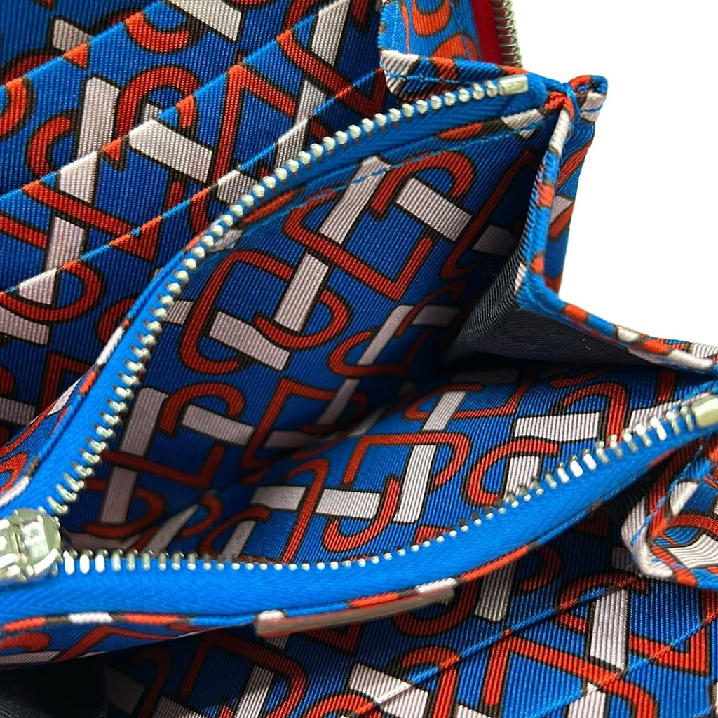 Hermes Coin Case Azap Compact Silk in le Juradu Blue Hydra Zip Around Silver — view 4