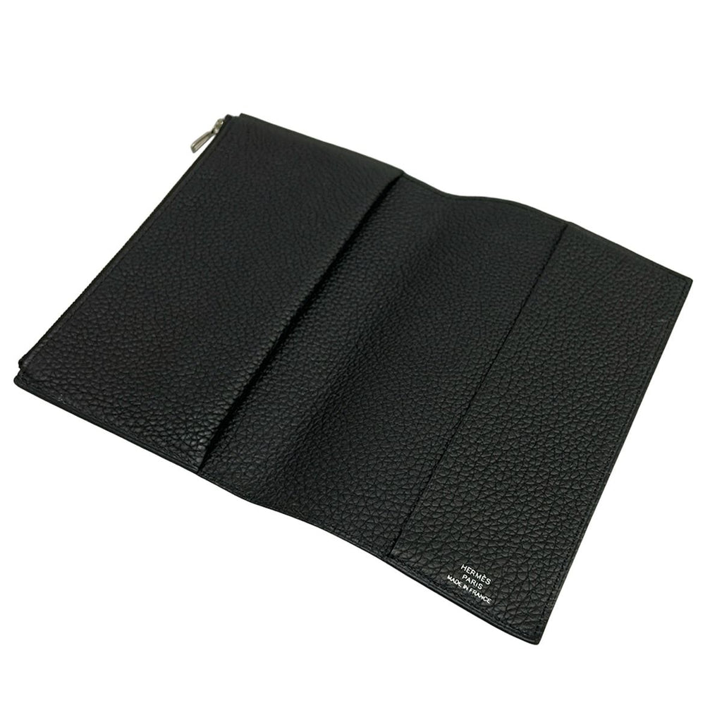 Hermes Book Cover EA Zip PM Black Silver Shoulder — view 3