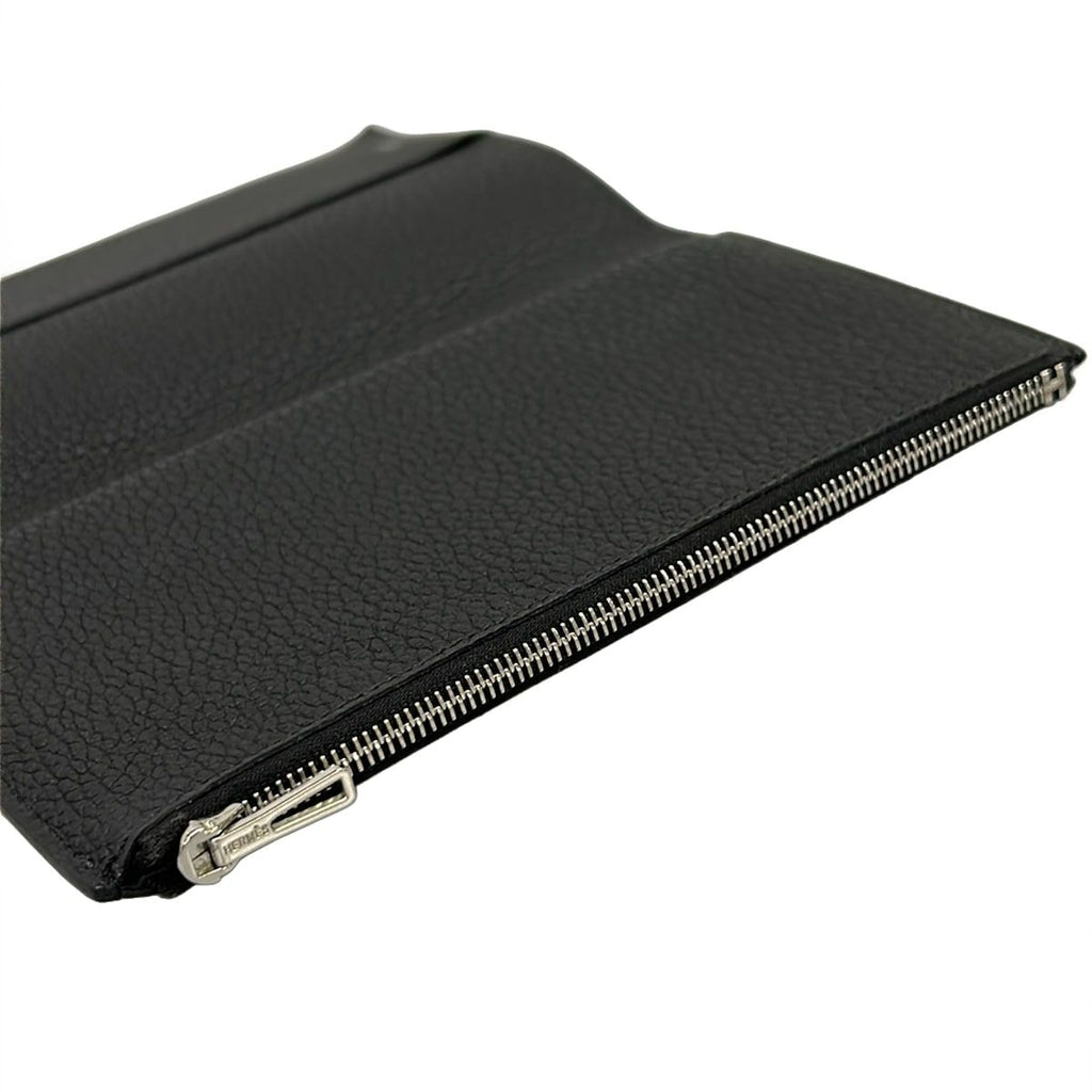 Hermes Book Cover EA Zip PM Black Silver Shoulder — view 9