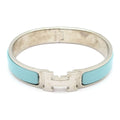 Hermes Bangle Click Light Blue Silver Bracelet