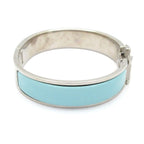 Hermes Bangle Click Light Blue Silver Bracelet — view 2
