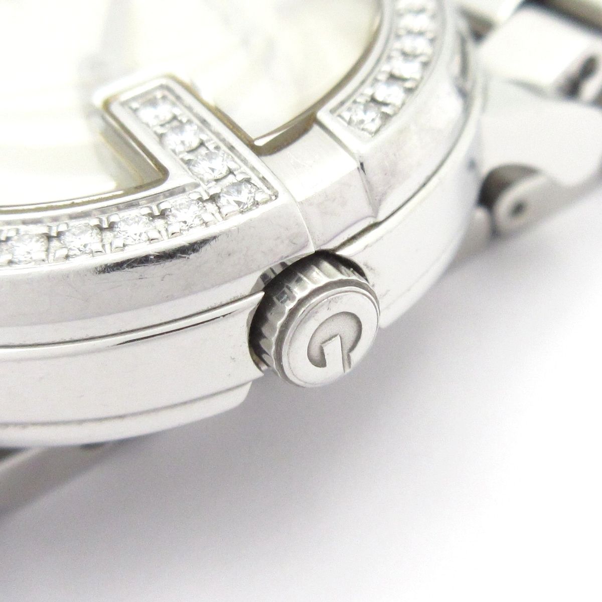 Gucci Watch SS Diamond Bezel Shell Dial White — view 9