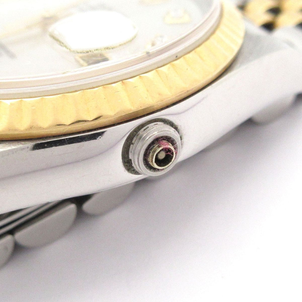 Rolex Watch Datejust SS 18k Yellow Gold Shell Dial Diamond 17 Frames White — view 9