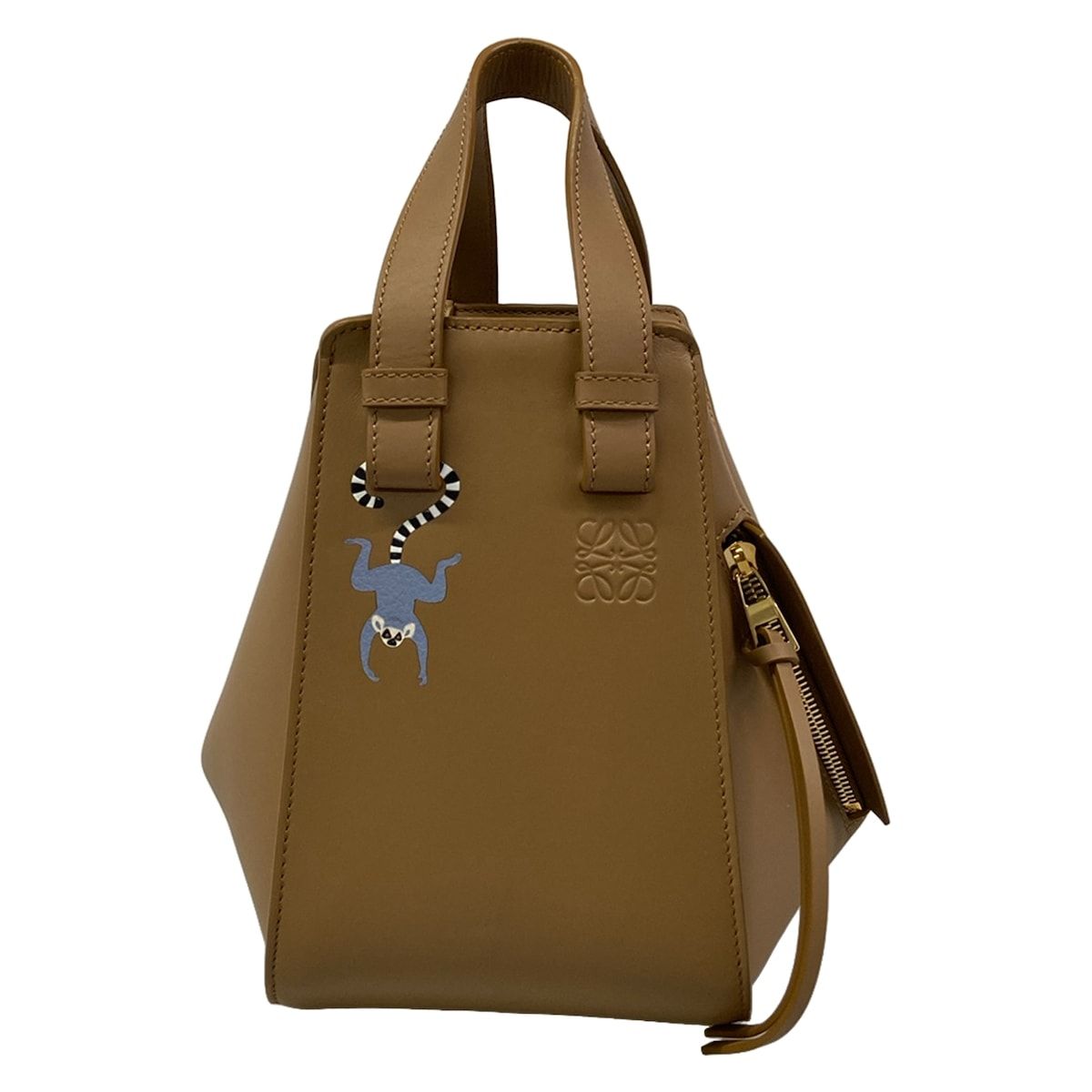 Loewe Handbag Hammock Bag Compact Brown Multi Ring Tailed Lemur Suna Fujita