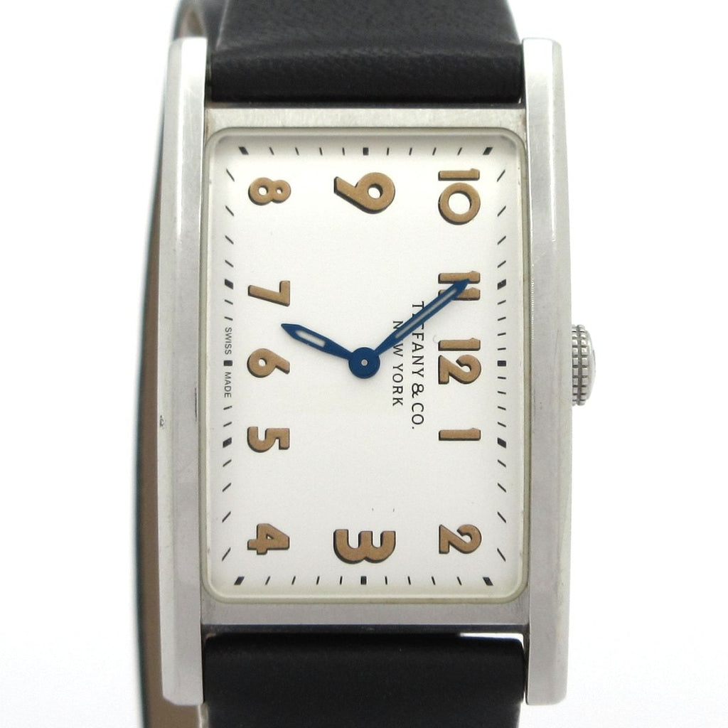 Tiffany & Co Watch East Waist SS Leather Double Wrap Strap Orientation Dial