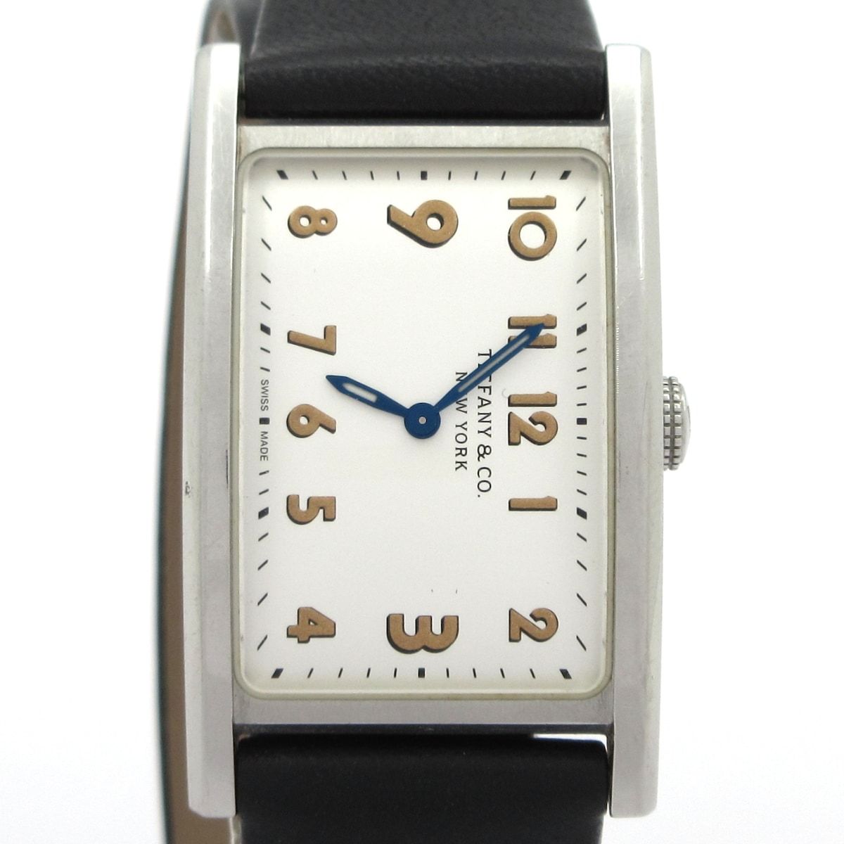 Tiffany & Co Watch East Waist SS Leather Double Wrap Strap Orientation Dial