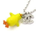 Chanel Necklace Silver Yellow Chick