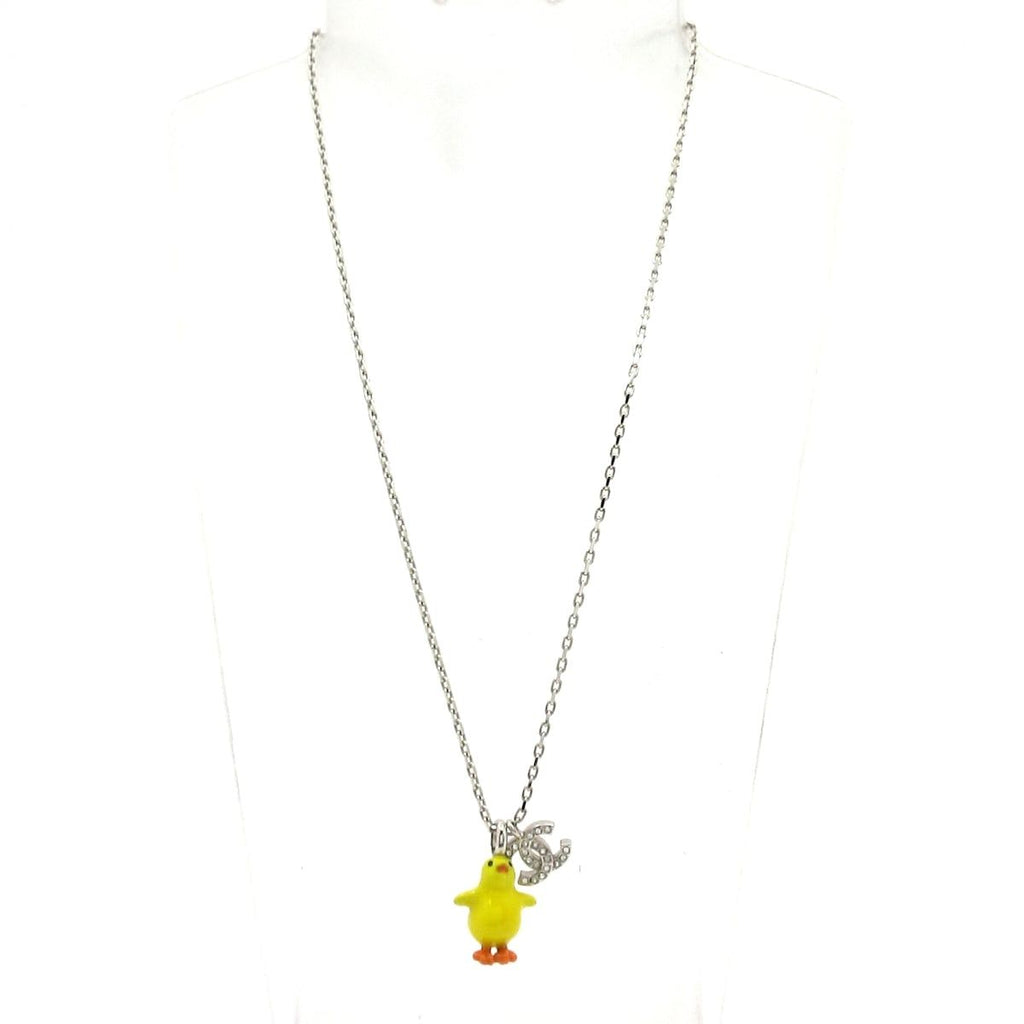 Chanel Necklace Silver Yellow Chick — view 2