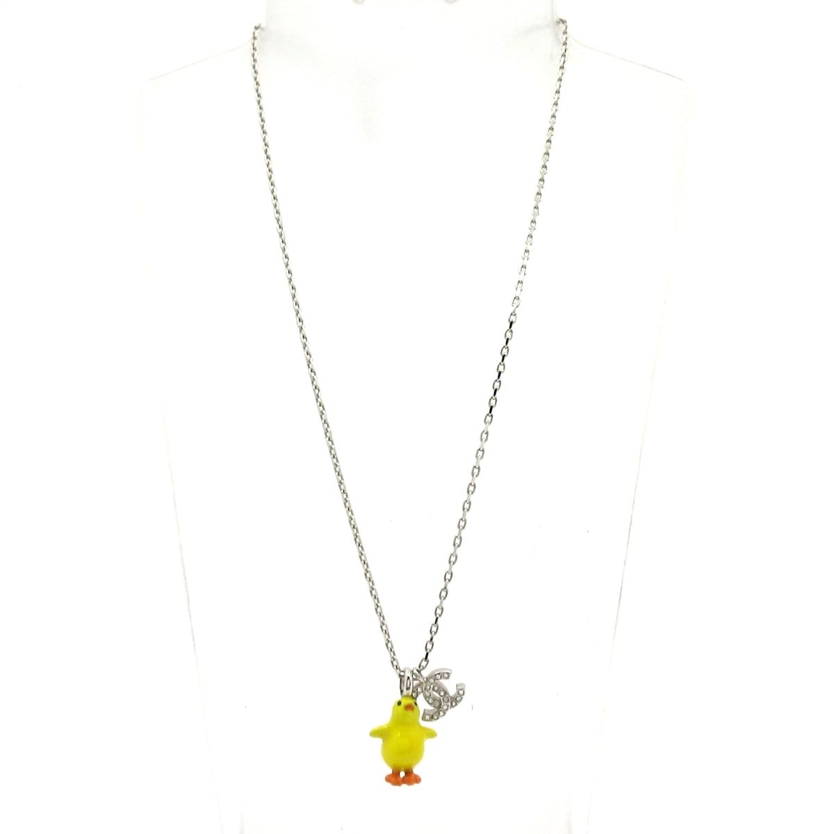 Chanel Necklace Silver Yellow Chick — view 2