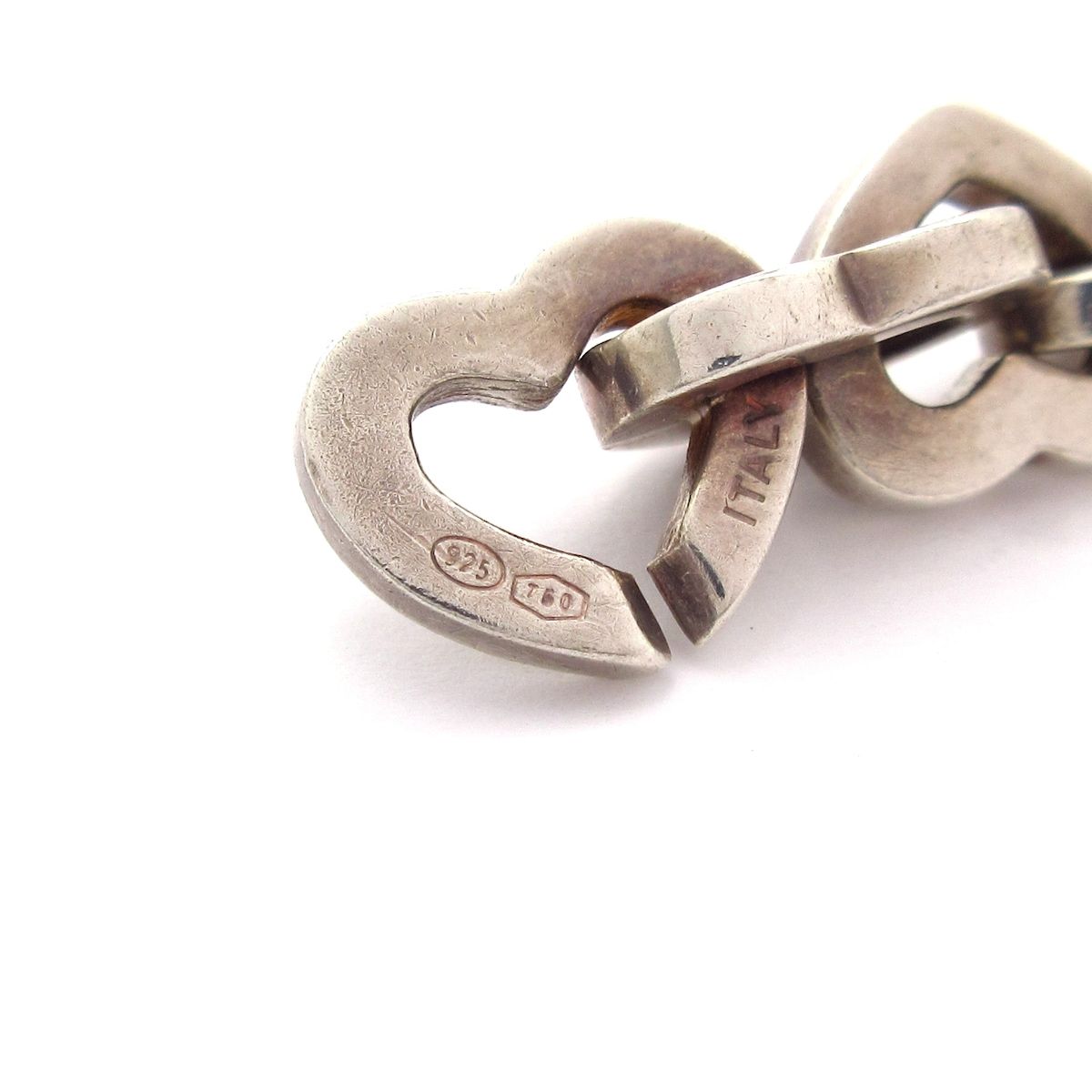 Tiffany & Co Bracelet Heart Link 18k Yellow Gold Silver — view 6