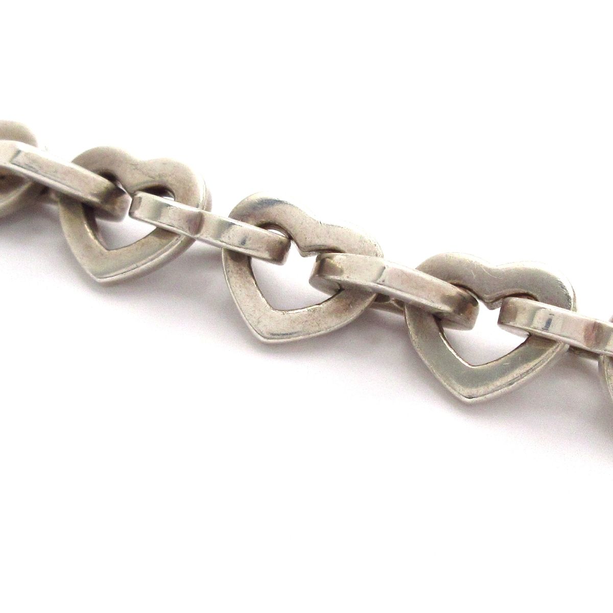 Tiffany & Co Bracelet Heart Link 18k Yellow Gold Silver — view 7