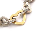 Tiffany & Co Bracelet Heart Link 18k Yellow Gold Silver — view 3