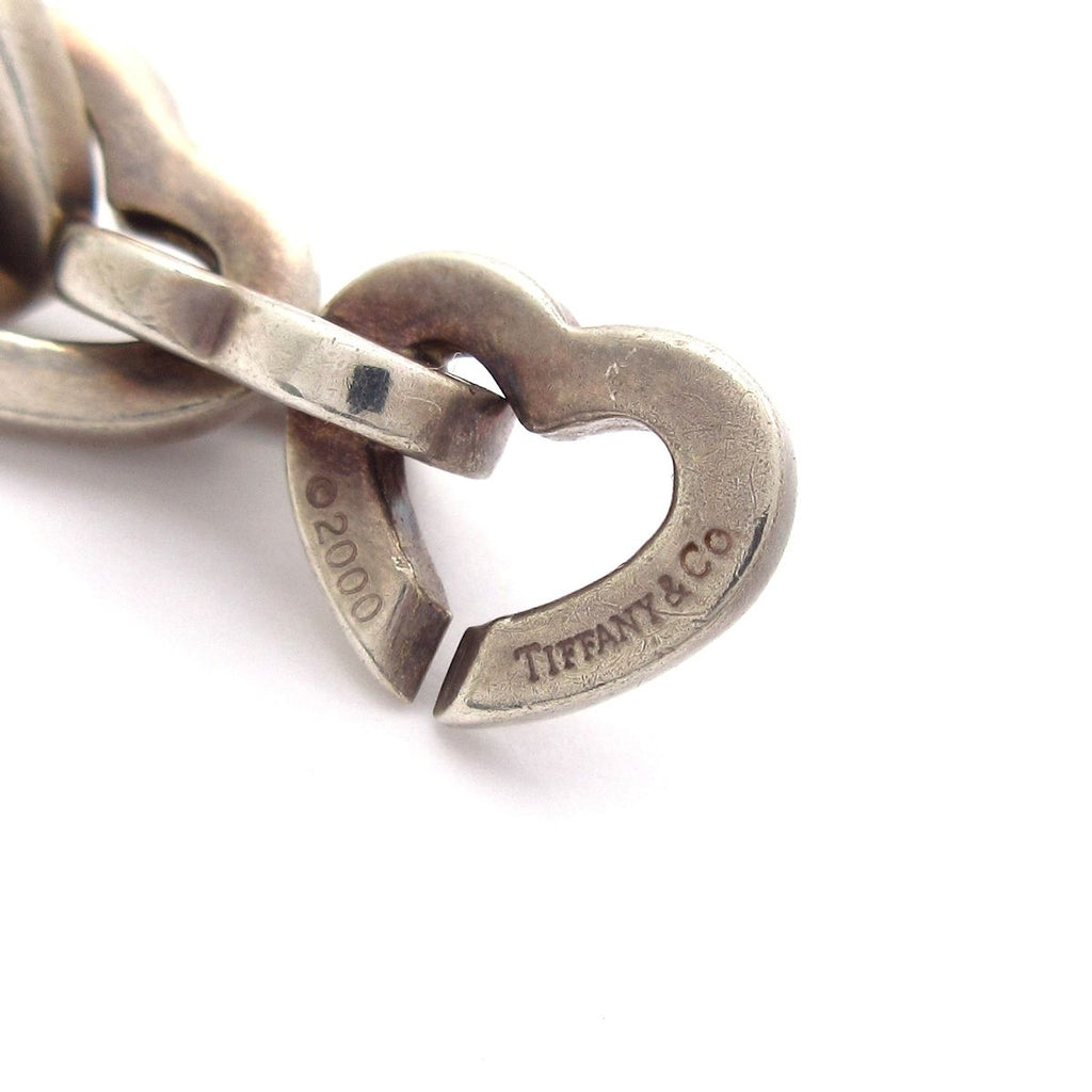 Tiffany & Co Bracelet Heart Link 18k Yellow Gold Silver — view 5