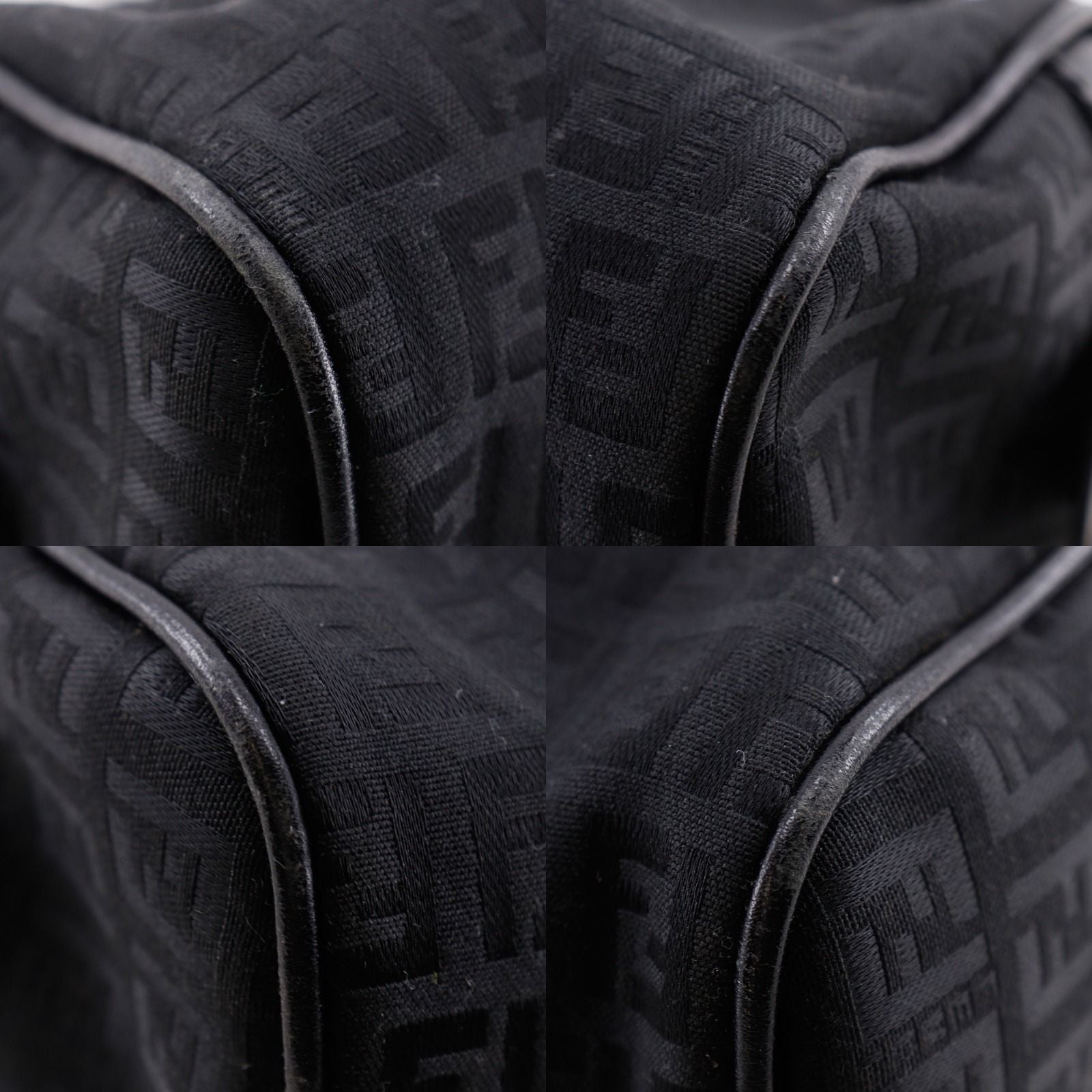 Fendi Zucchino Nylon Canvas Black Tote — view 4