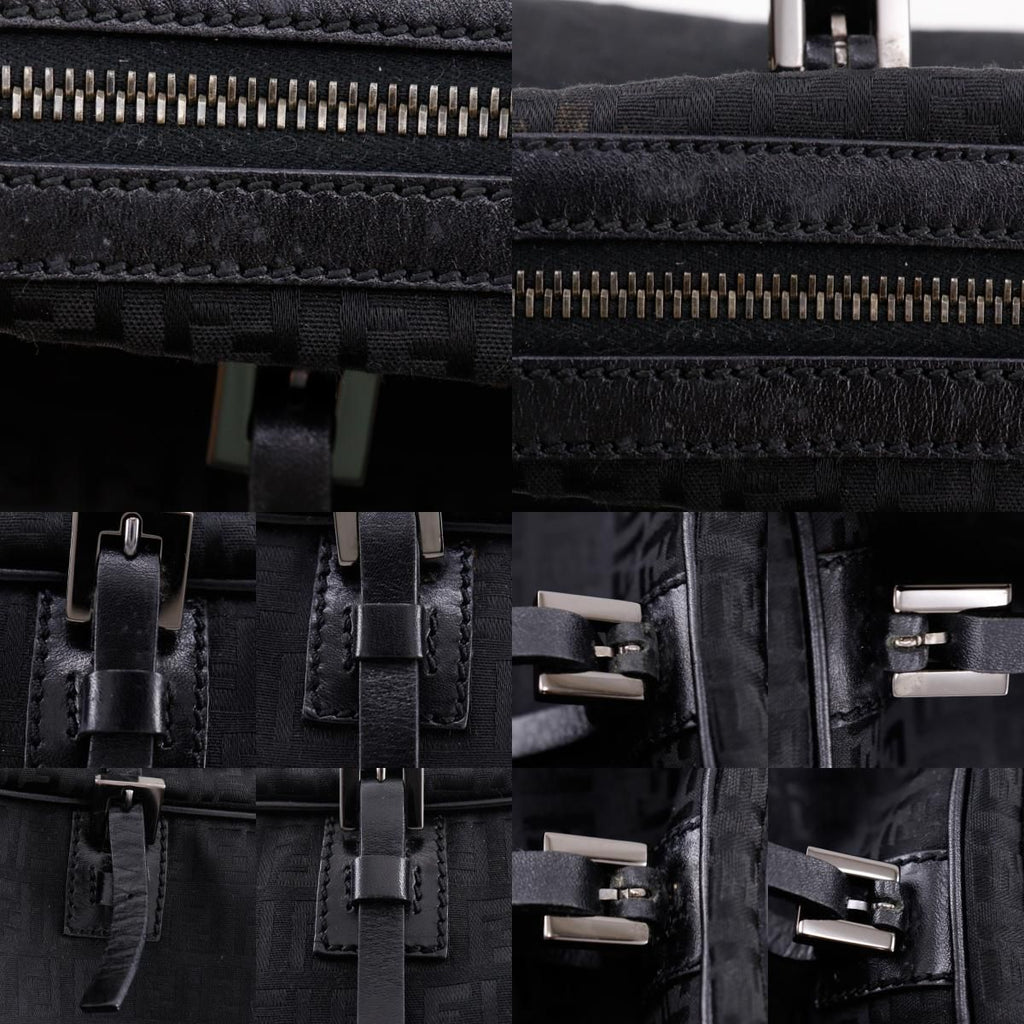 Fendi Zucchino Nylon Canvas Black Tote — view 9