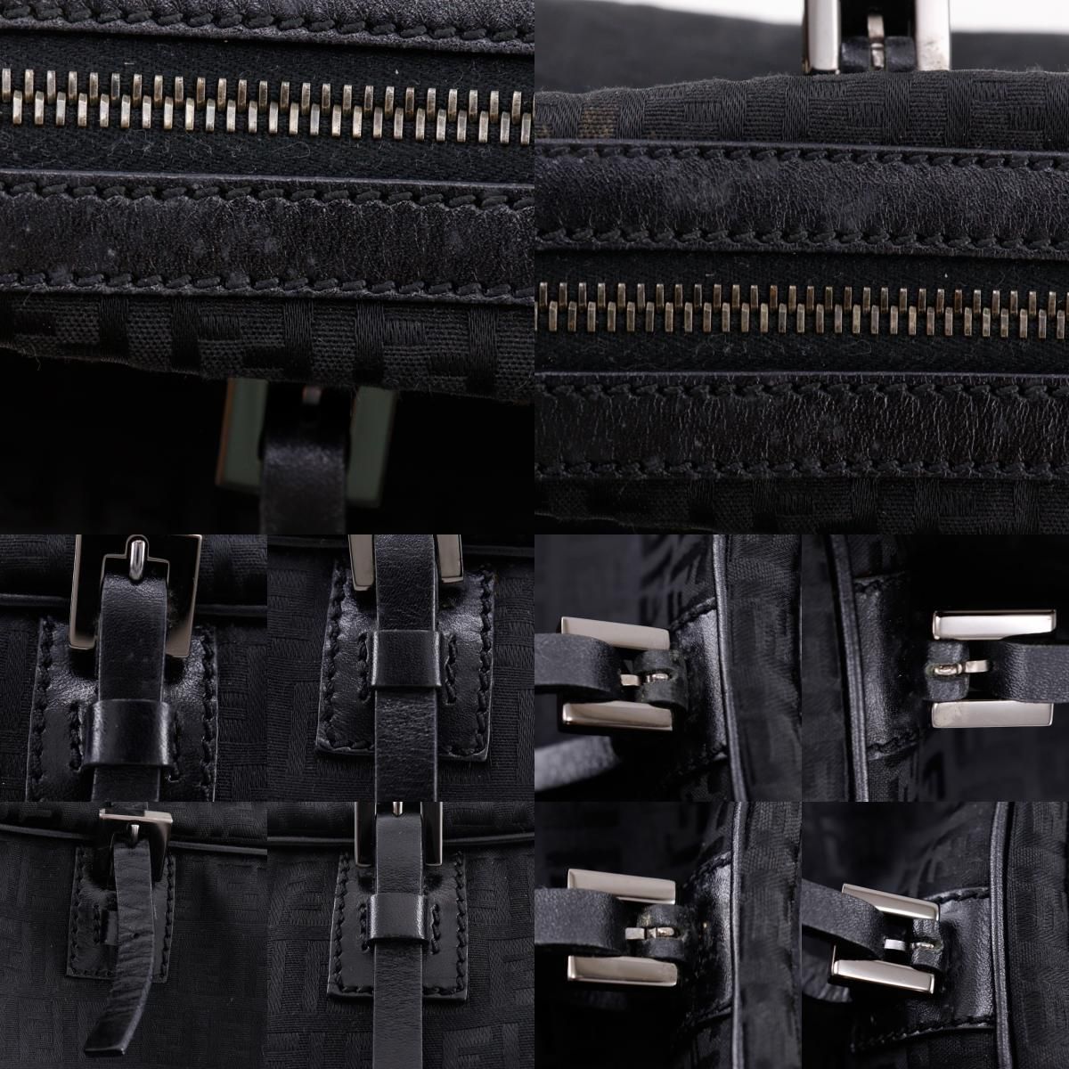 Fendi Zucchino Nylon Canvas Black Tote — view 9