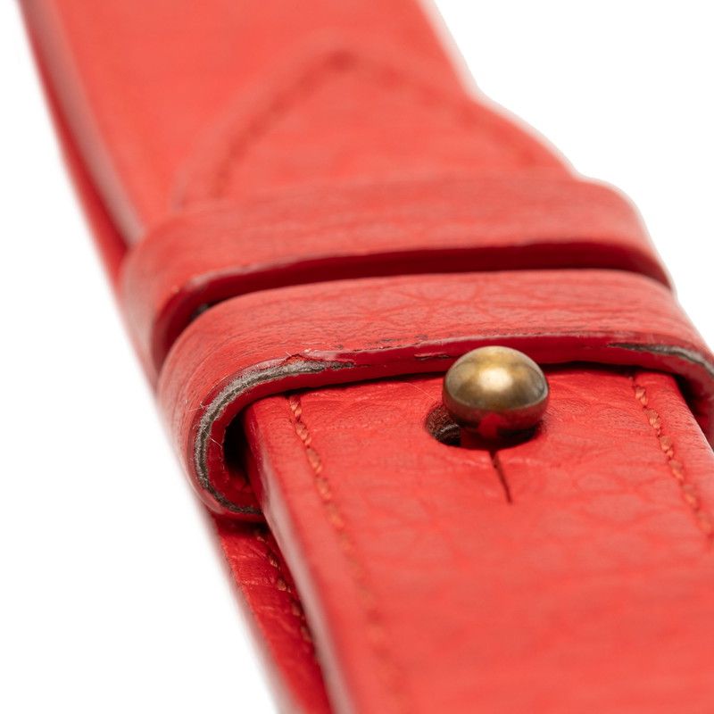 Louis Vuitton Port Cles Dragon Key Holder Key Ring Red Leather Metal — view 4