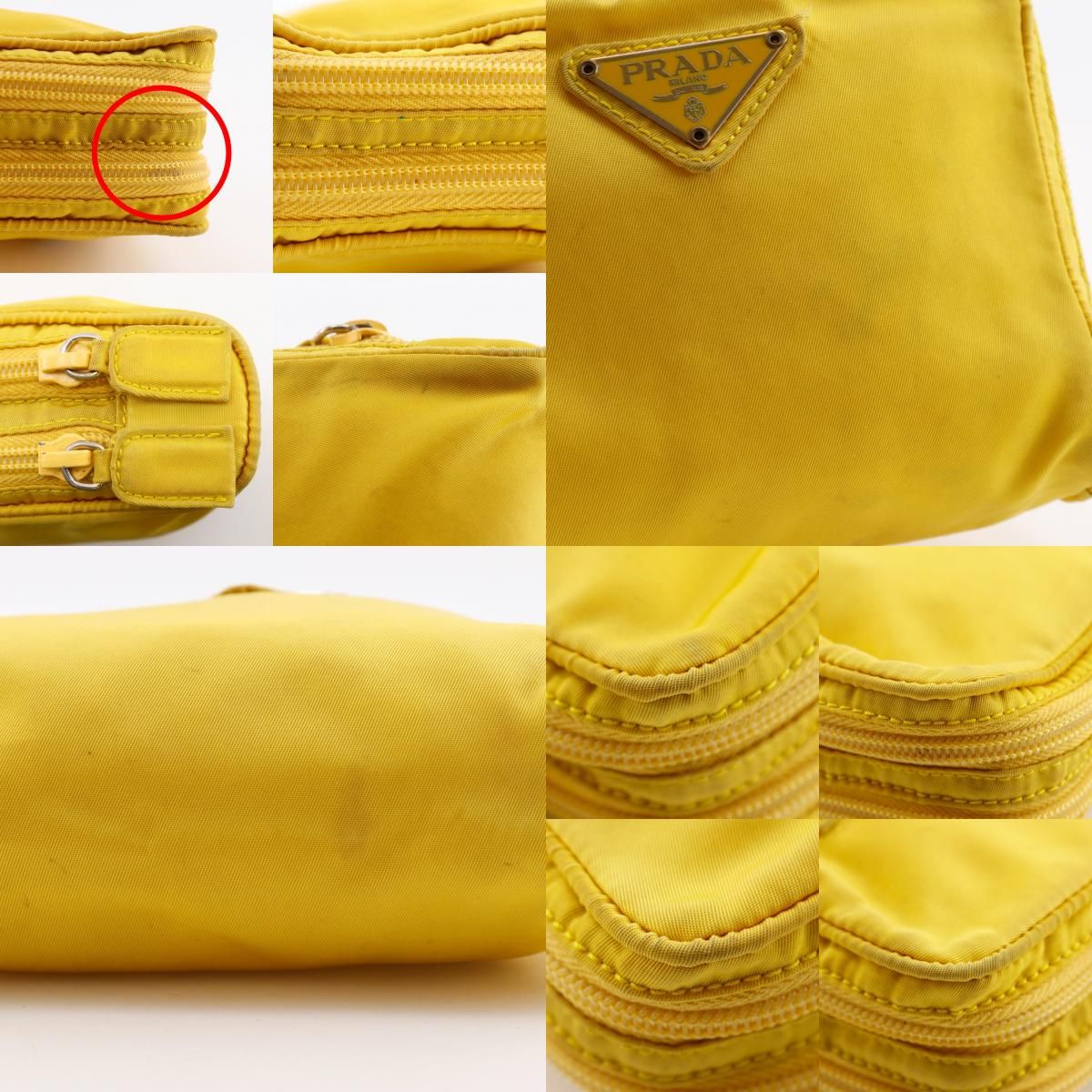 Prada Nylon Yellow Pouch — view 9