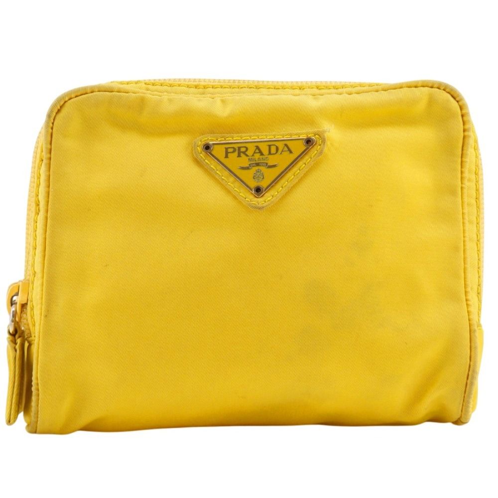 Prada Nylon Yellow Pouch