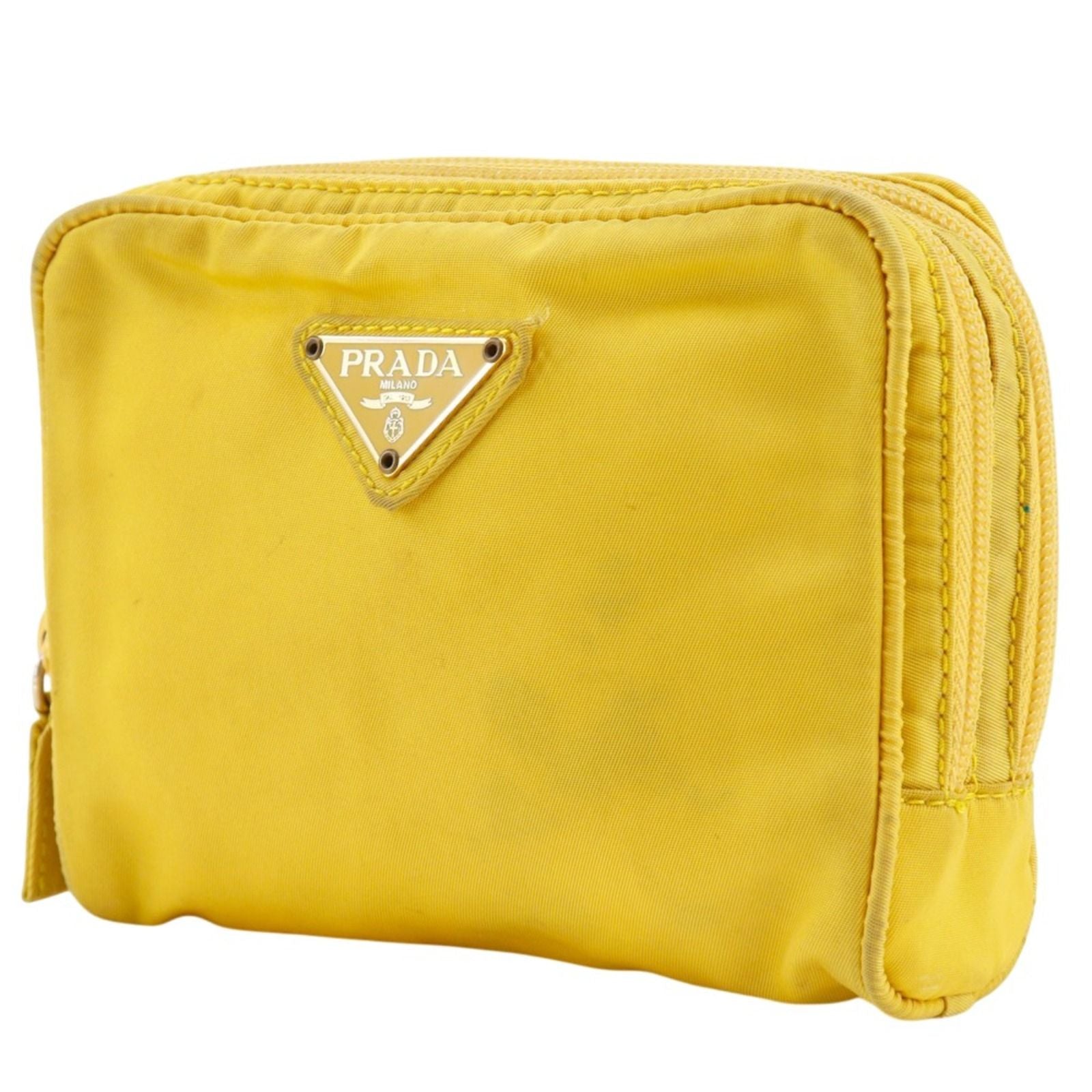 Prada Nylon Yellow Pouch — view 2