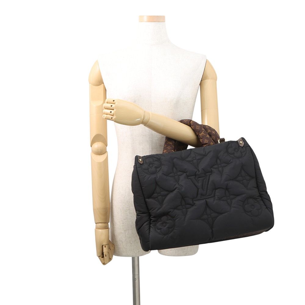 Louis Vuitton Tote Recycled Nylon Monogram On The Go GM Black — view 4