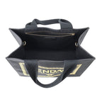 Fendi Tote Collaboration Fender Che Embroidered Canvas 2-Way Black — view 6