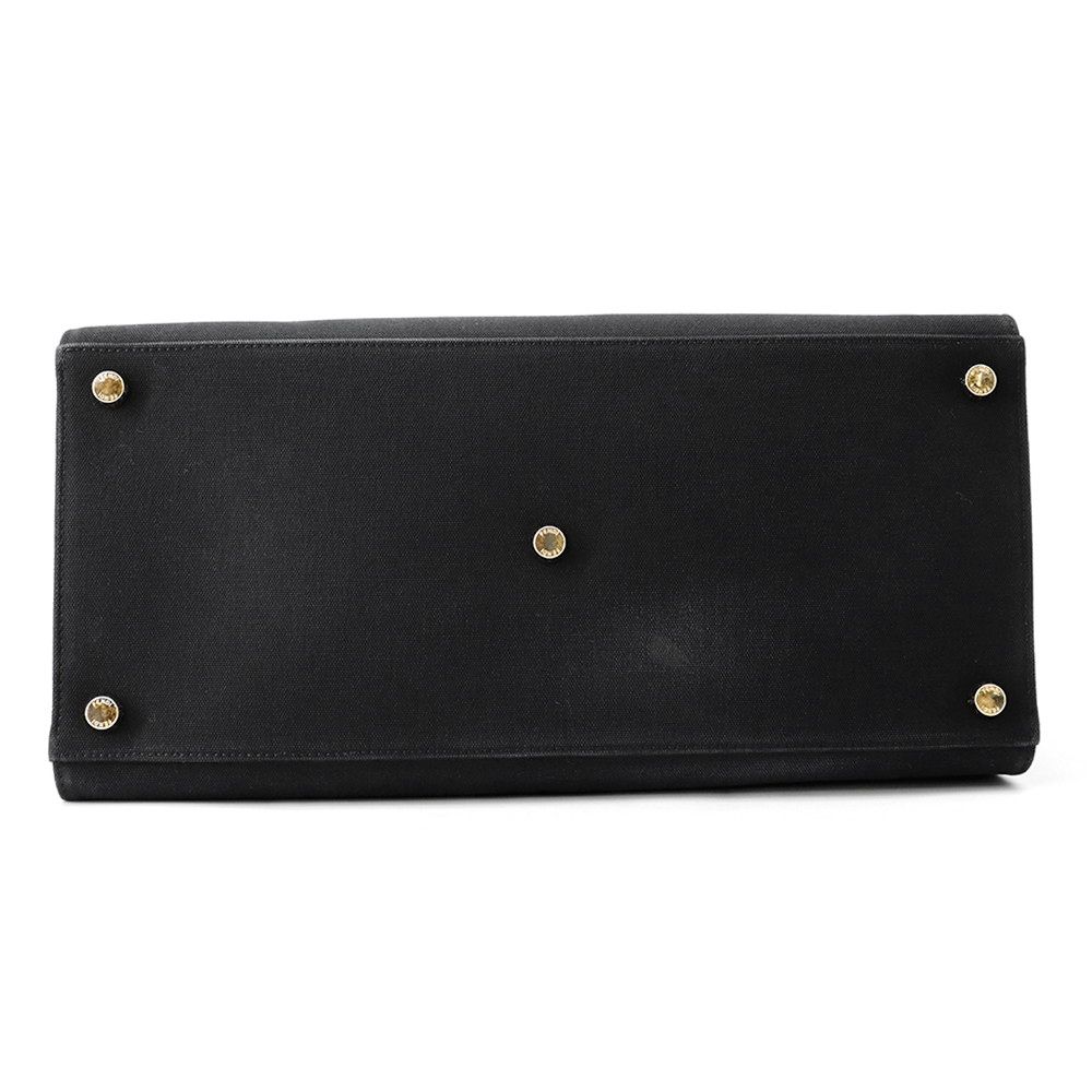 Fendi Tote Collaboration Fender Che Embroidered Canvas 2-Way Black — view 3