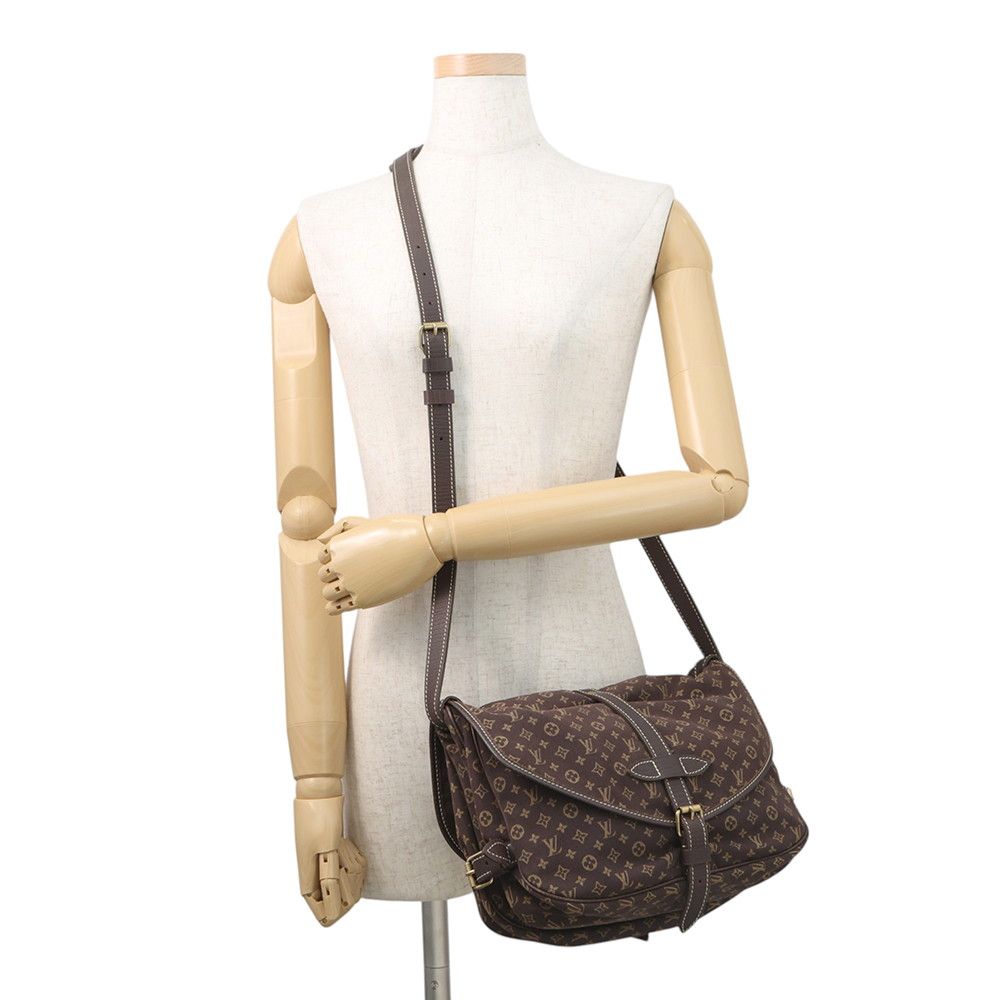 Louis Vuitton Shoulder Bag Monogram Mini Lin Saumur 30 — view 4