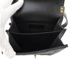 Chanel Chain Shoulder Bag Boy Lambskin Black — view 7
