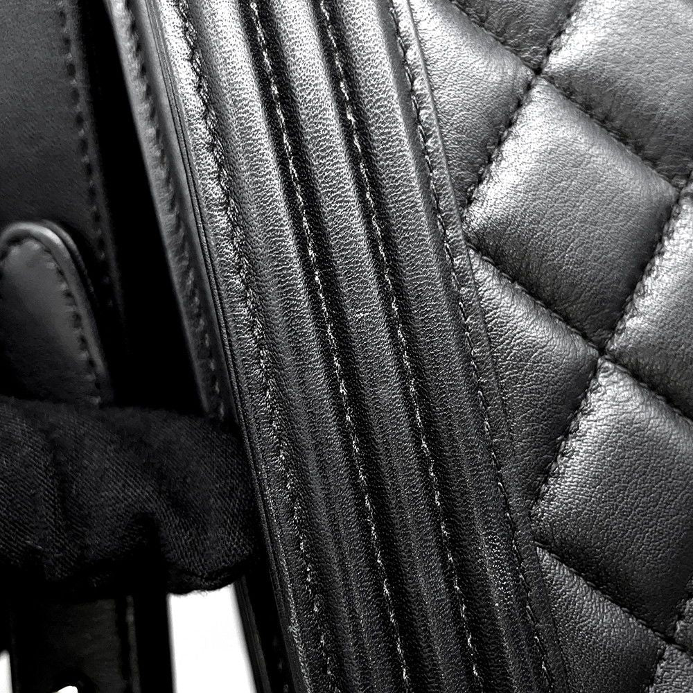 Chanel Chain Shoulder Bag Boy Lambskin Black — view 8