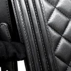 Chanel Chain Shoulder Bag Boy Lambskin Black — view 8