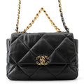 Chanel Chain Shoulder Bag 19 Large Lambskin 2-Way Black