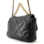 Chanel Chain Shoulder Bag 19 Large Lambskin 2-Way Black — view 2