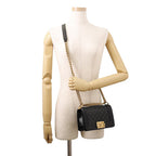Chanel Chain Shoulder Bag Boy Small Quilted CC Logo Caviar Leather Black — view 5
