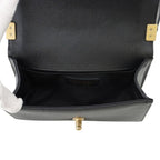 Chanel Chain Shoulder Bag Boy Small Quilted CC Logo Caviar Leather Black — view 7