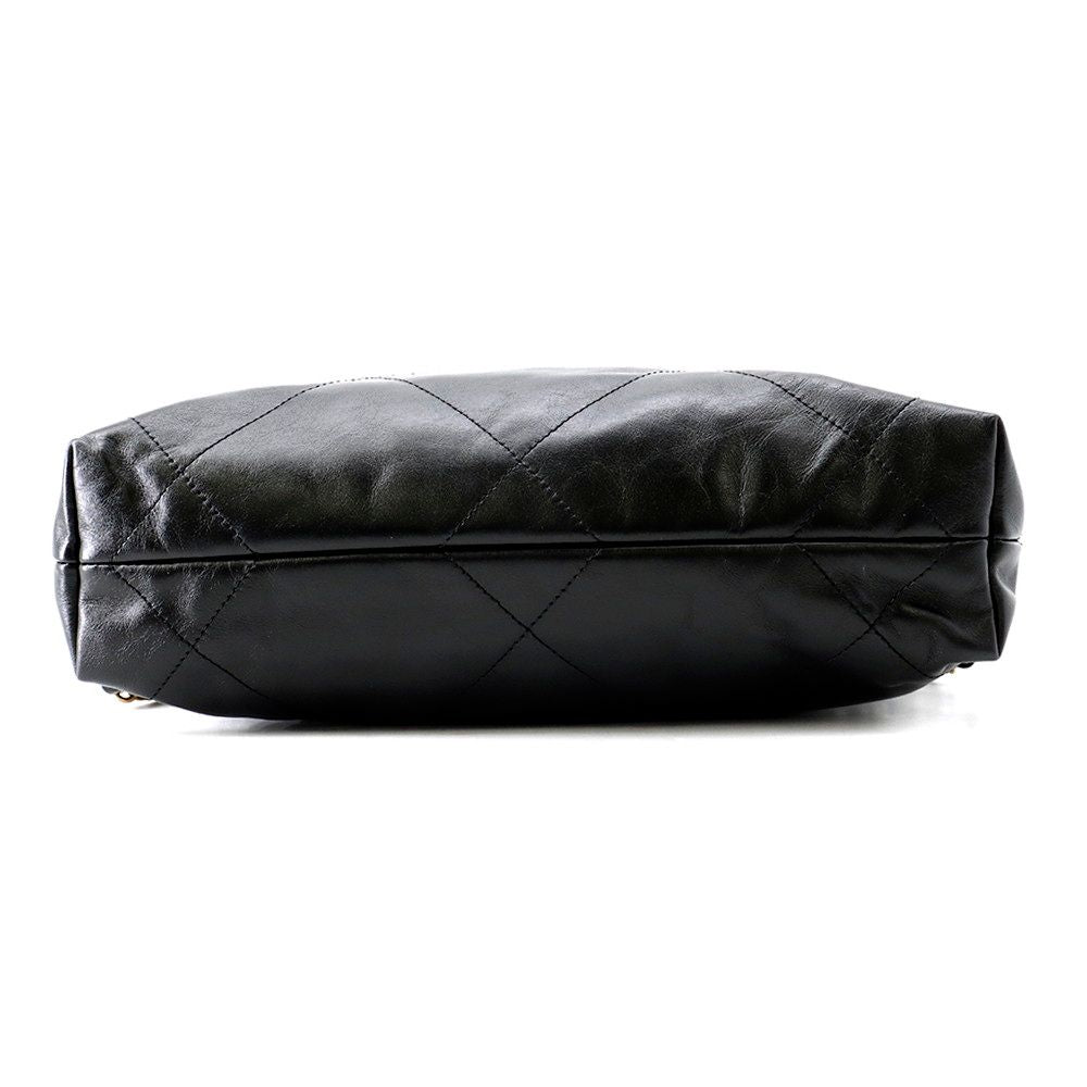 Chanel Backpack 22 Small Shiny Calfskin Black — view 3