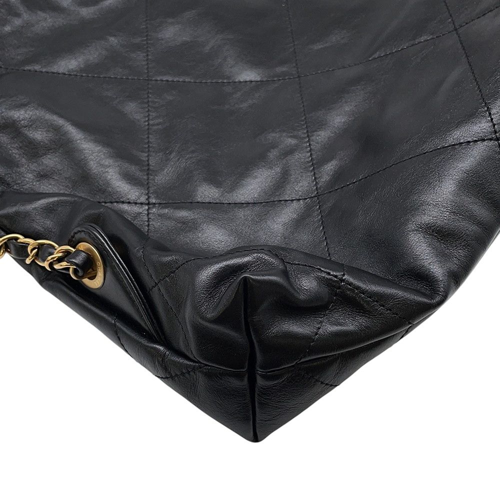 Chanel Backpack 22 Small Shiny Calfskin Black — view 7