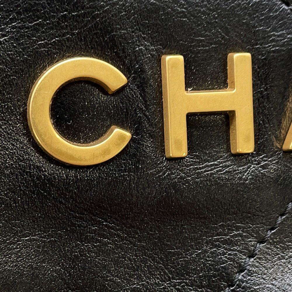 Chanel Backpack 22 Small Shiny Calfskin Black — view 9