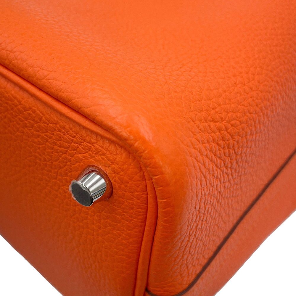 Hermes Picotin Lock PM Eclat Orange Minien Rose Azalea Silver Taurillon — view 6