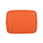 Hermes Picotin Lock PM Eclat Orange Minien Rose Azalea Silver Taurillon — view 3