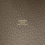 Hermes Handbag Picotin Lock PM Etoupe Gold Taurillon Recmans — view 8