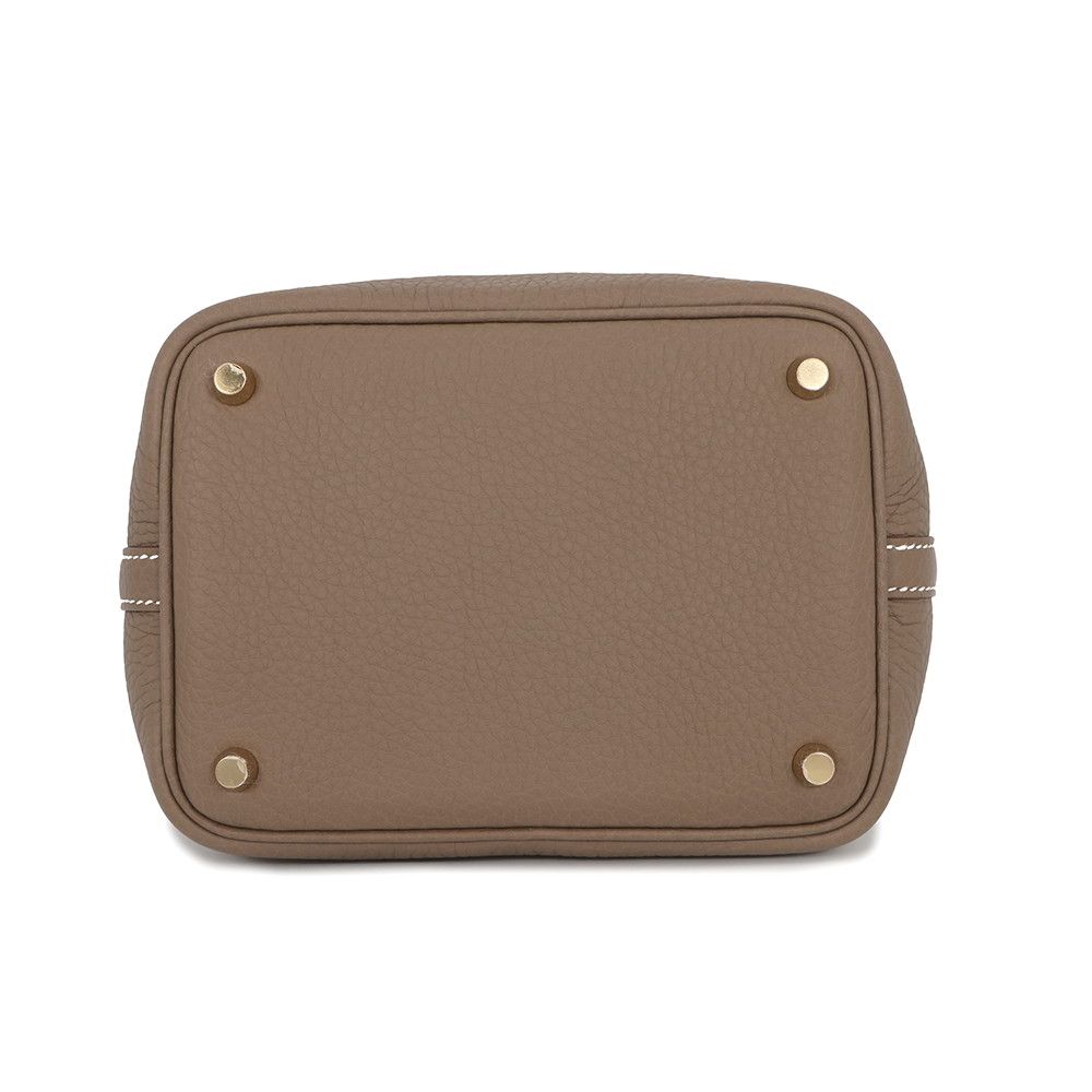 Hermes Handbag Picotin Lock PM Etoupe Gold Taurillon Recmans — view 3