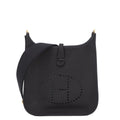 Hermes Shoulder Bag Evelyne 3 23 Canvas Gold Taurillon Clemence