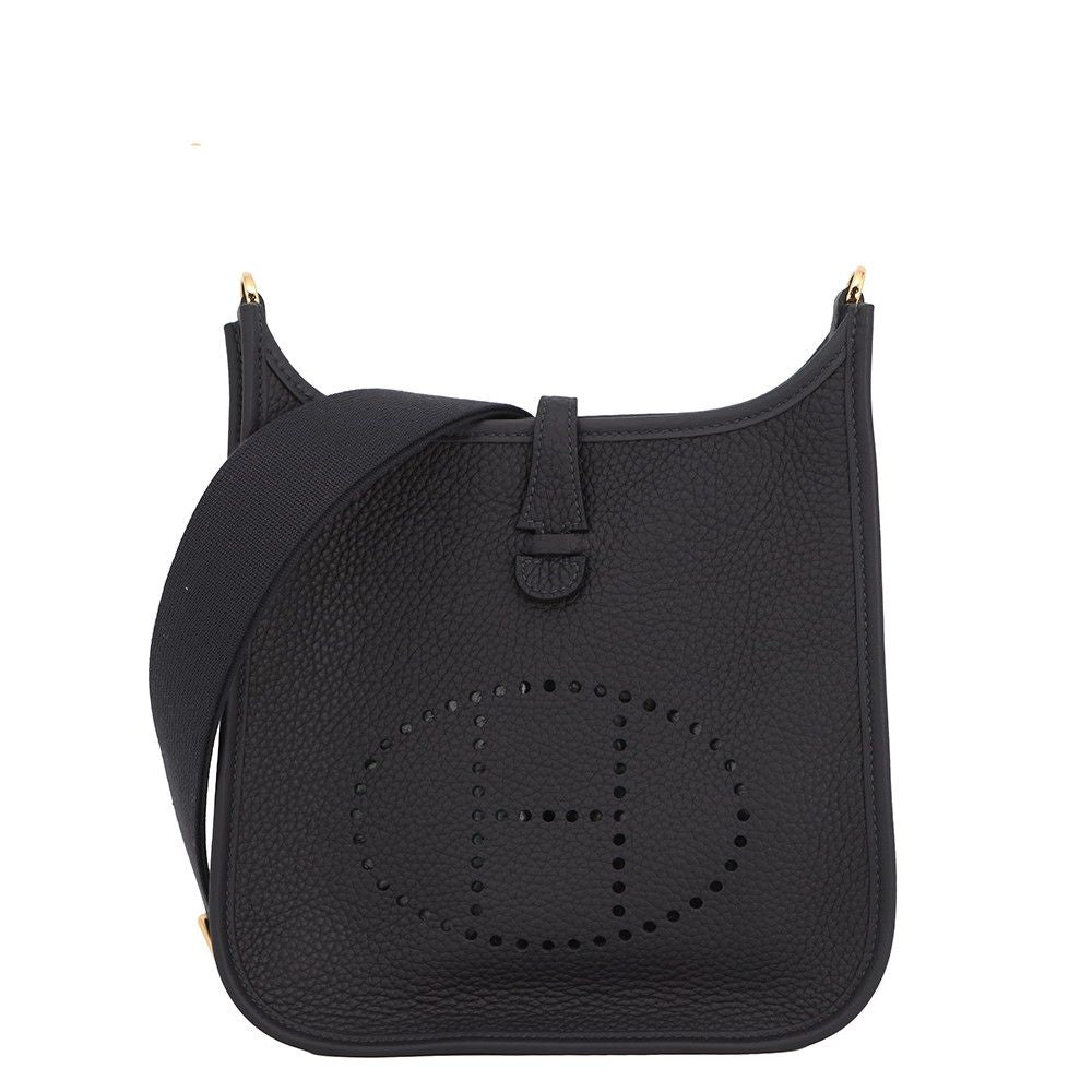 Hermes Shoulder Bag Evelyne 3 23 Canvas Gold Taurillon Clemence