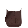 Hermes Shoulder Bag Evelyne TPM 111 cm Silver Taurillon Clemence