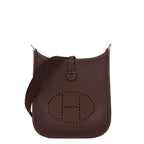 Hermes Shoulder Bag Evelyne TPM 111 cm Silver Taurillon Clemence